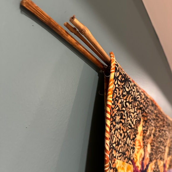 39x39” Multicolor Star Pattern Handcrafted Quilt wall hanging art - Picture 5 of 9